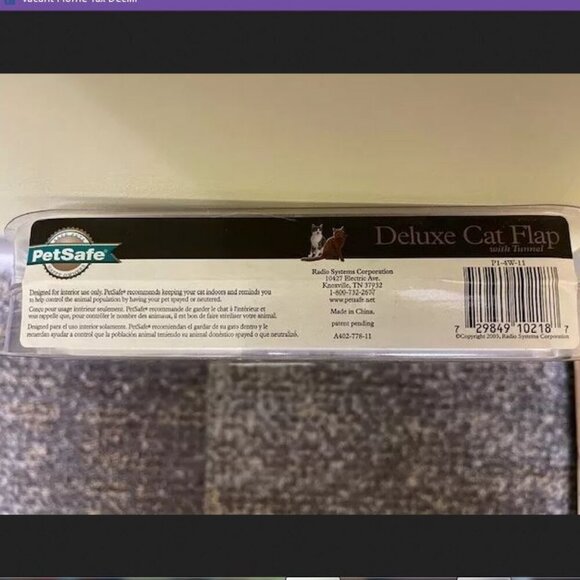 🥬NWT PetSafe Deluxe Cat Flap Cat Door with Tunnel Pet Door Up To 12 lbs. 5.5 kg - Picture 8 of 15